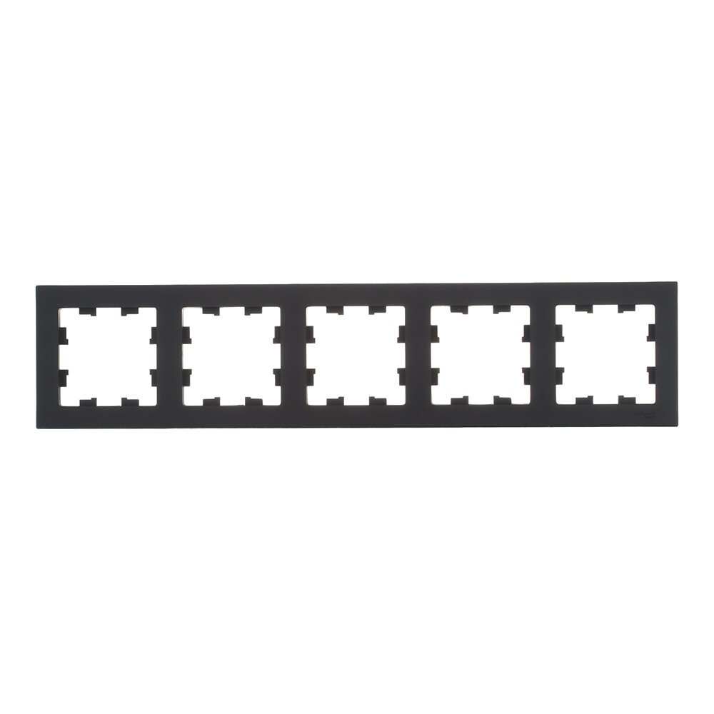 Рамка Systeme Electric AtlasDesign пятиместная карбон (ATN001005)