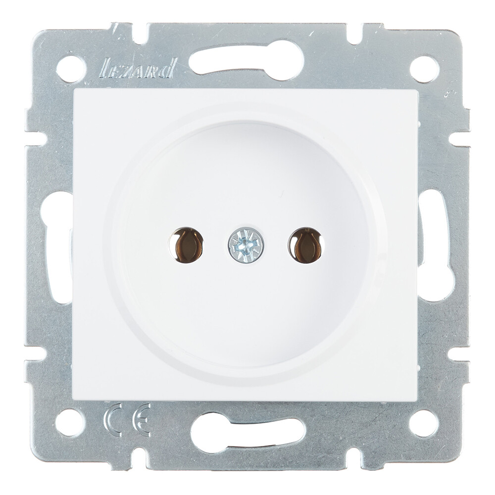 Розетка Lezard Karina встраиваемая белая (707-0288-121B)