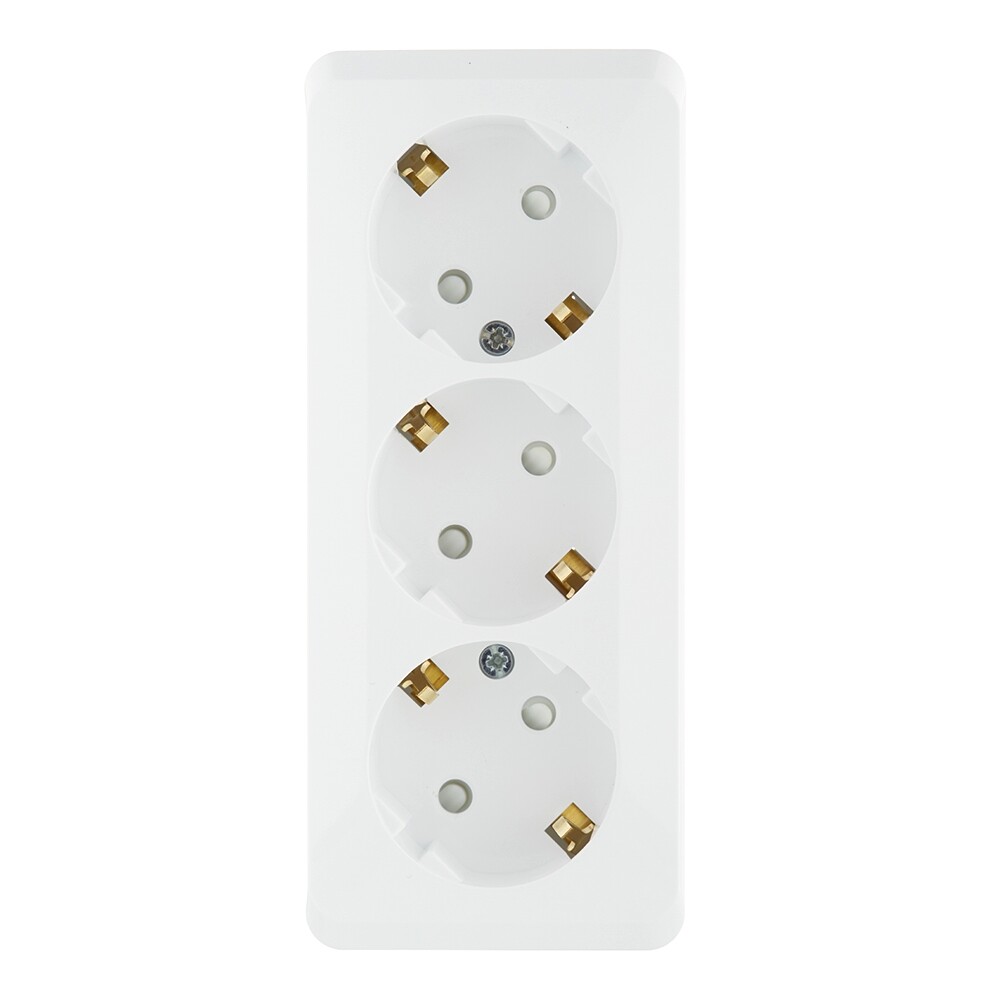 Розетка Systeme Electric Этюд накладная белая со шторками (PA16-012B)