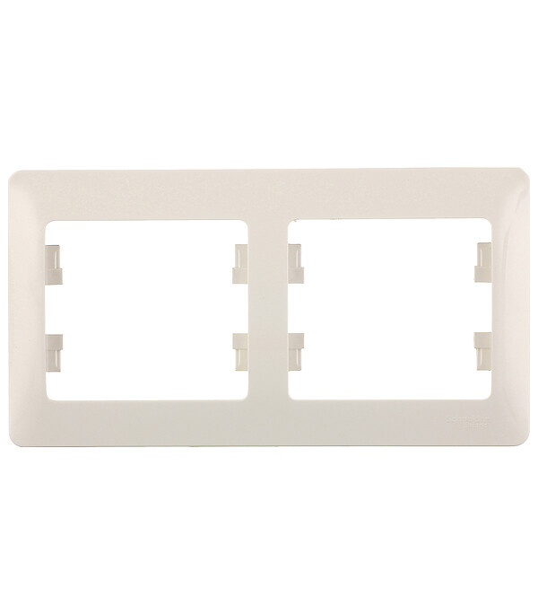 Рамка Systeme Electric Glossa двухместная бежевая (GSL000202)