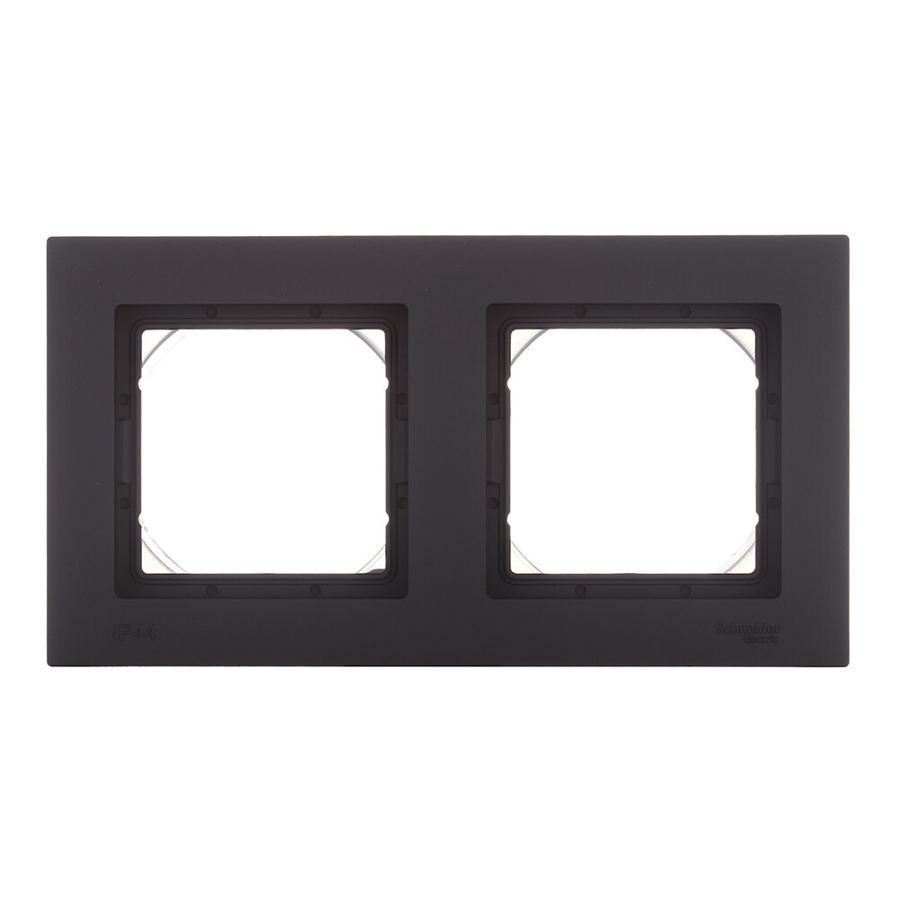 Рамка Systeme Electric AtlasDesign Aqua двухместная карбон (ATN441002)