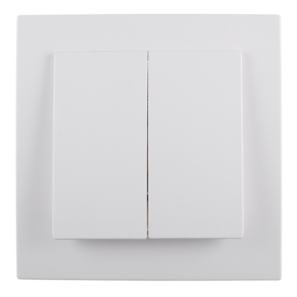 Выключатель Svet двухклавишный встраиваемый белый (0604-00101)