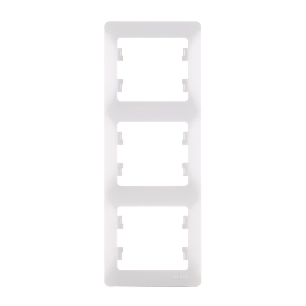 Рамка Systeme Electric Glossa трехместная белая (GSL000107)