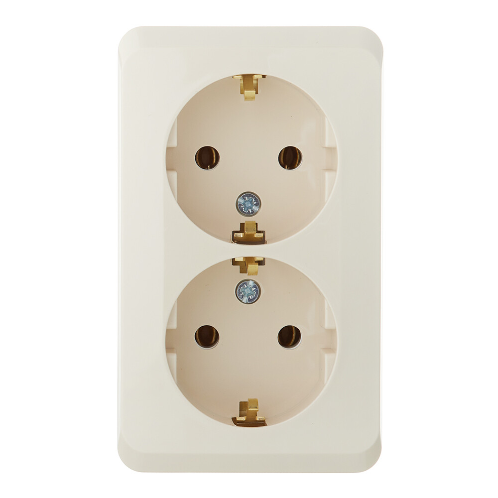 Розетка Systeme Electric Этюд накладная кремовая (PA16-007K)