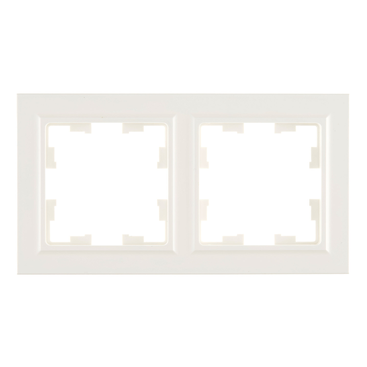 Рамка IEK Brite РУ-2-БрБ двухместная белая (BR-M22-K01)