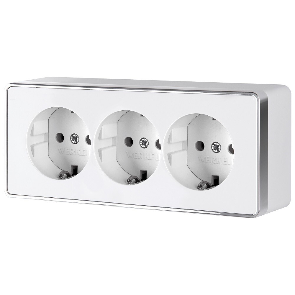 Розетка Werkel Gallant накладная белая со шторками (a051594)