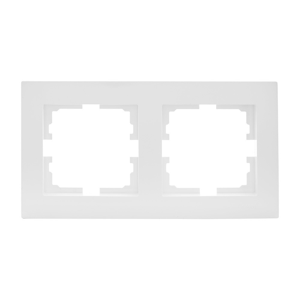 Рамка Lezard Vesna двухместная белая (742-0200-147)