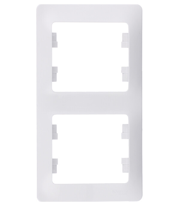 Рамка Systeme Electric Glossa двухместная белая (GSL000106)