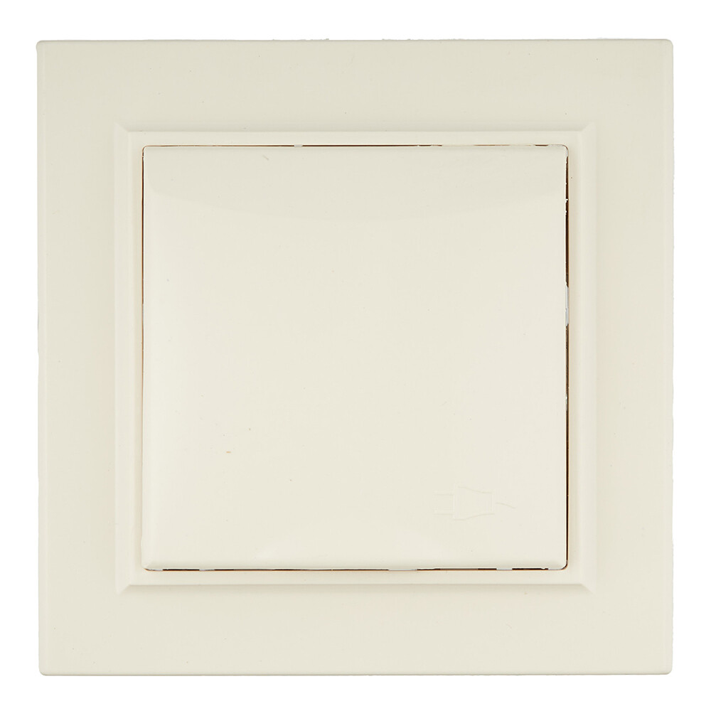 Розетка EKF Минск встраиваемая бежевая со шторками с крышкой (ERR16-029-200)