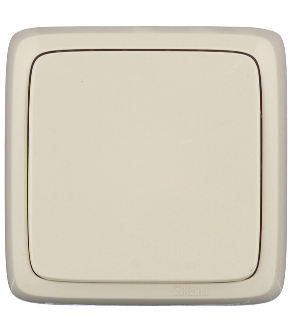 Выключатель Hegel Alfa одноклавишный накладной слоновая кость (ВА10-113-01)