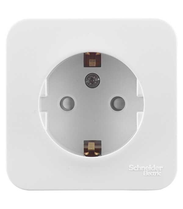 Розетка Systeme Electric Blanca накладная белая со шторками (BLNRA011111)