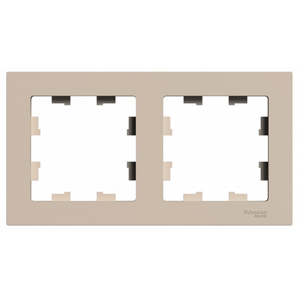 Рамка Systeme Electric AtlasDesign двухместная песочная (ATN001202)