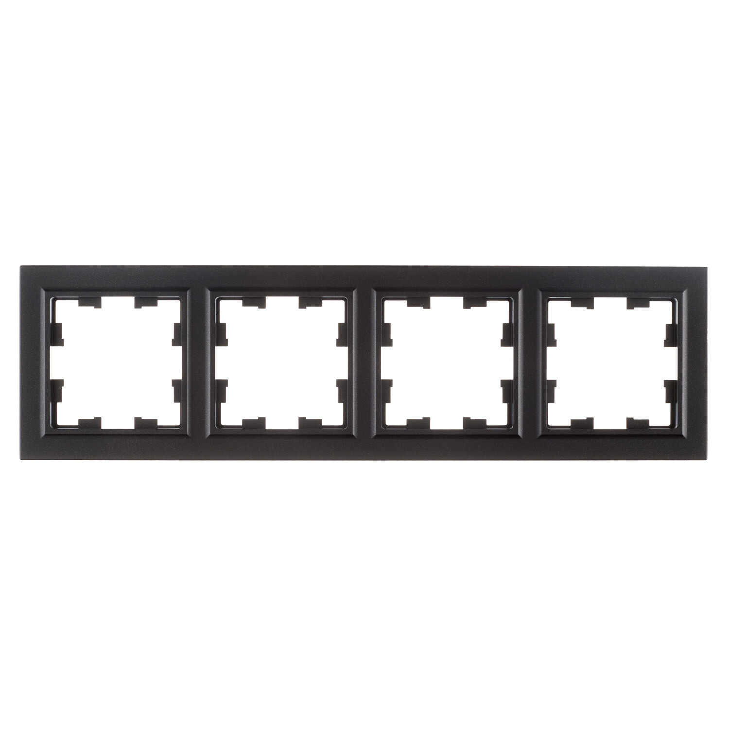 Рамка IEK Brite РУ-4-БрЧ четырехместная черная (BR-M42-K02)