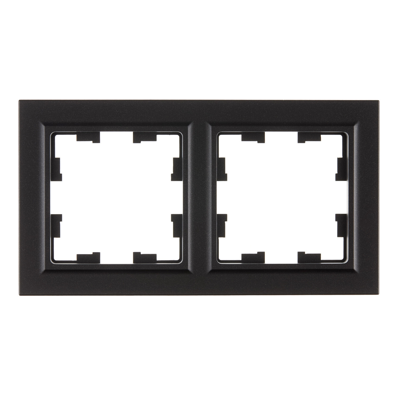 Рамка IEK Brite РУ-2-БрЧ двухместная черная (BR-M22-K02)