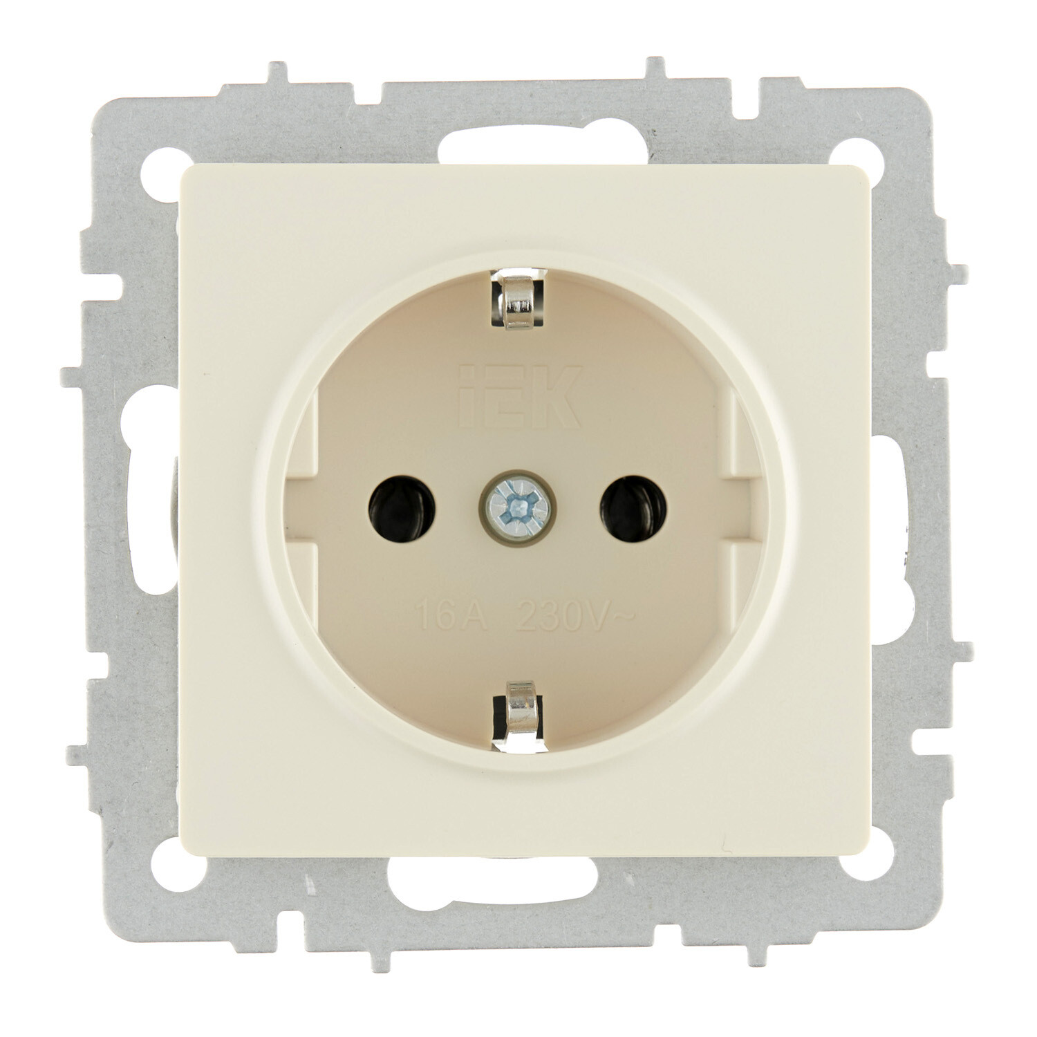 Розетка IEK Brite РС11-1-0-БрКр встраиваемая бежевая (BR-R11-16-K10)