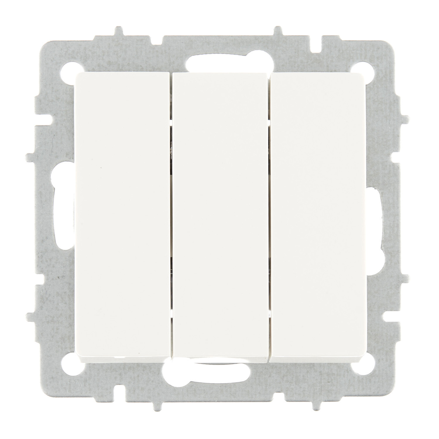 Выключатель IEK Brite ВС10-3-0-БрБ трехклавишный встраиваемый белый (BR-V30-0-10-K01)