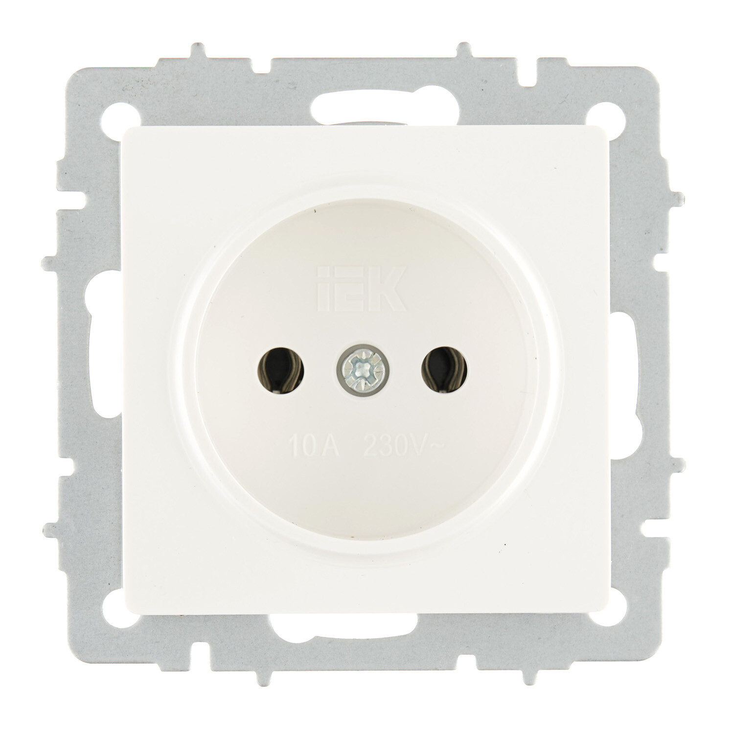 Розетка IEK Brite РС10-1-0-БрБ встраиваемая белая (BR-R10-10-K01)