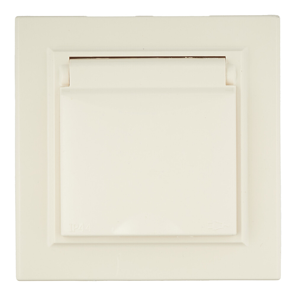 Розетка EKF Минск встраиваемая бежевая со шторками с крышкой (ERR16-029-200-44)