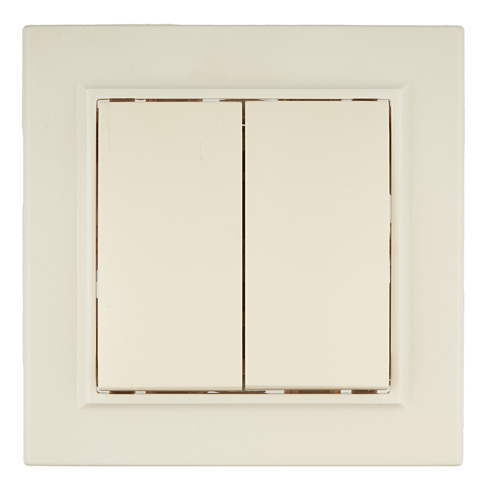 Выключатель EKF Минск двухклавишный встраиваемый бежевый (ERV10-023-20)