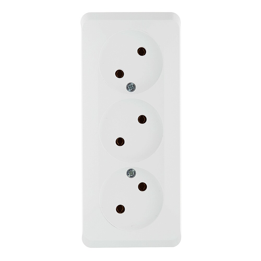 Розетка Systeme Electric Этюд накладная белая (PA16-009B)