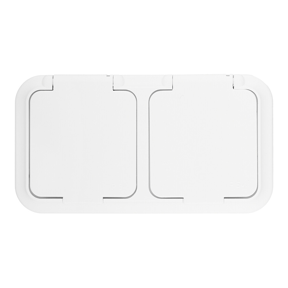 Розетка Svet накладная белая с крышкой (EV 0366-6620)