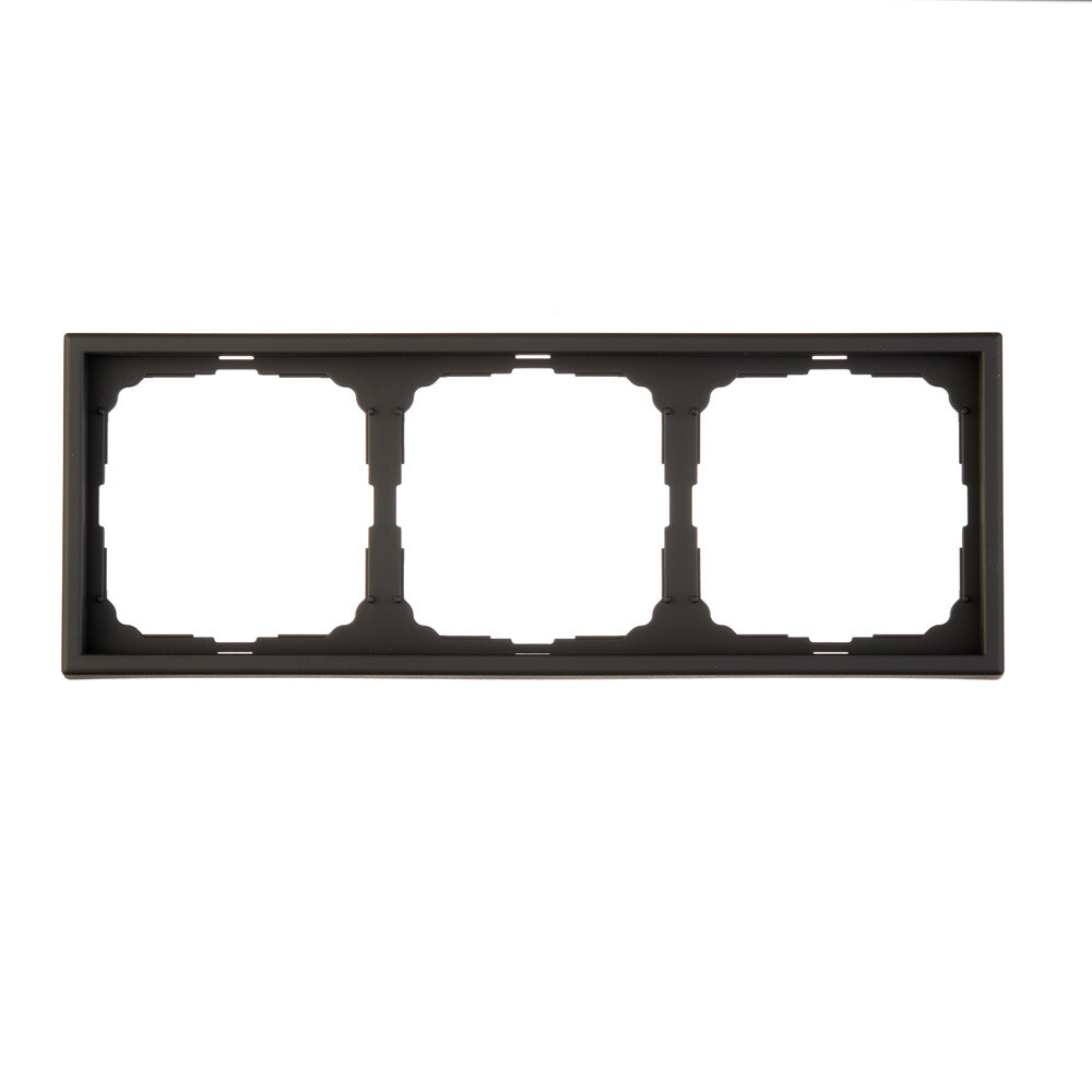 Рамка Systeme Electric ArtGallery трехместная карбон (GAL001003)