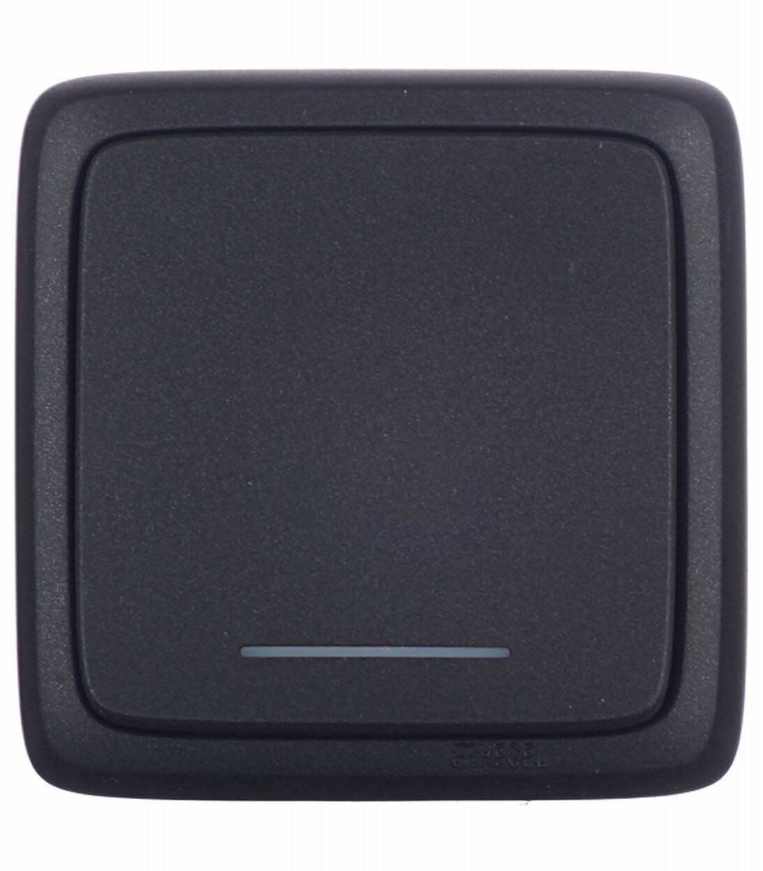 Выключатель Hegel Alfa одноклавишный накладной черный с подсветкой (ВА10-114-08)