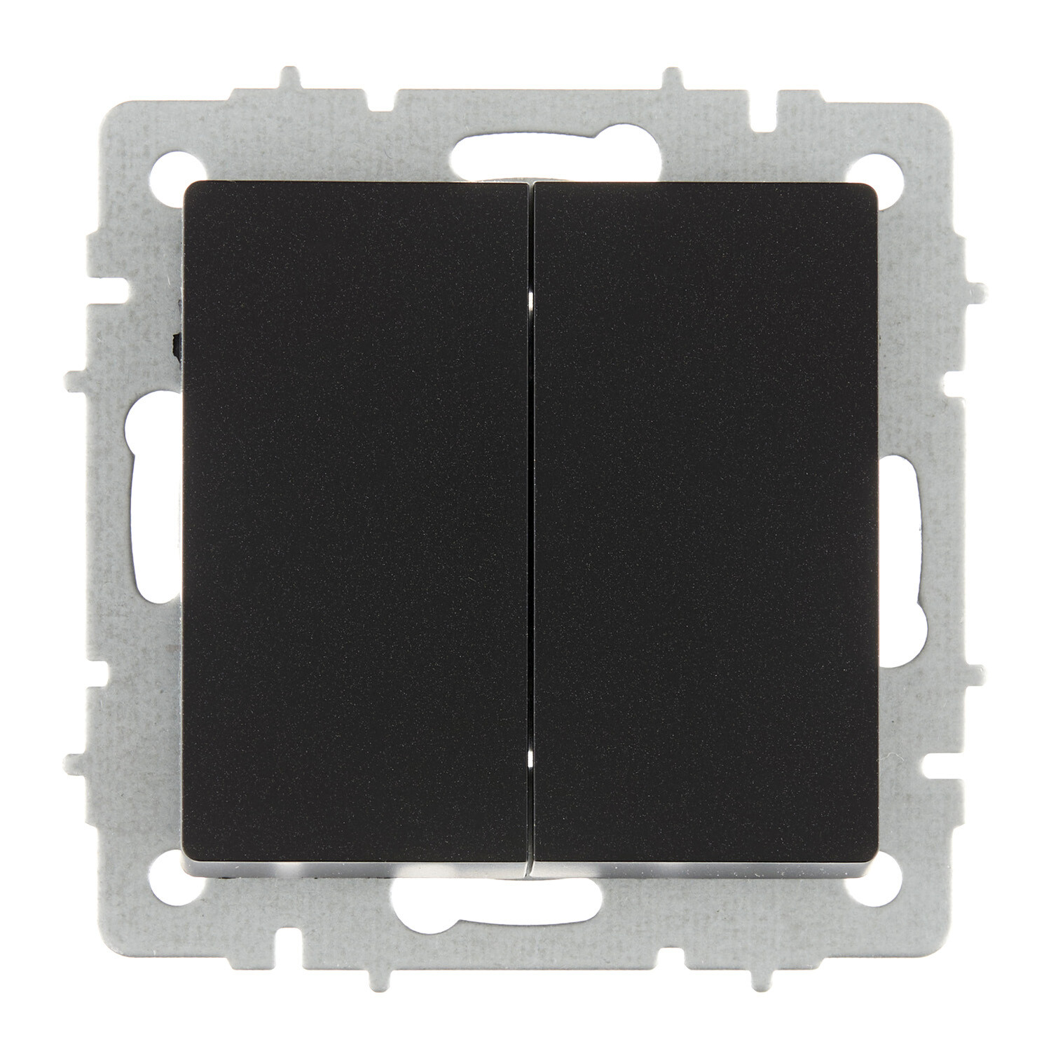 Выключатель IEK Brite ВС10-2-0-БрЧ двухклавишный встраиваемый черный (BR-V20-0-10-K02)