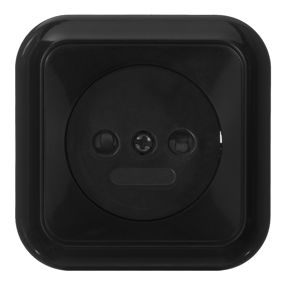 Розетка Svet накладная черная со шторками (EV0361-8311/4860/4869)