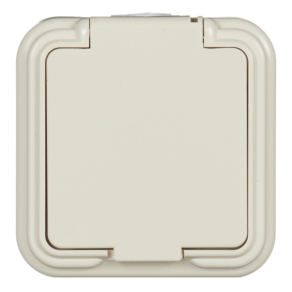 Розетка Svet накладная бежевая с крышкой (0215-00301/1524)