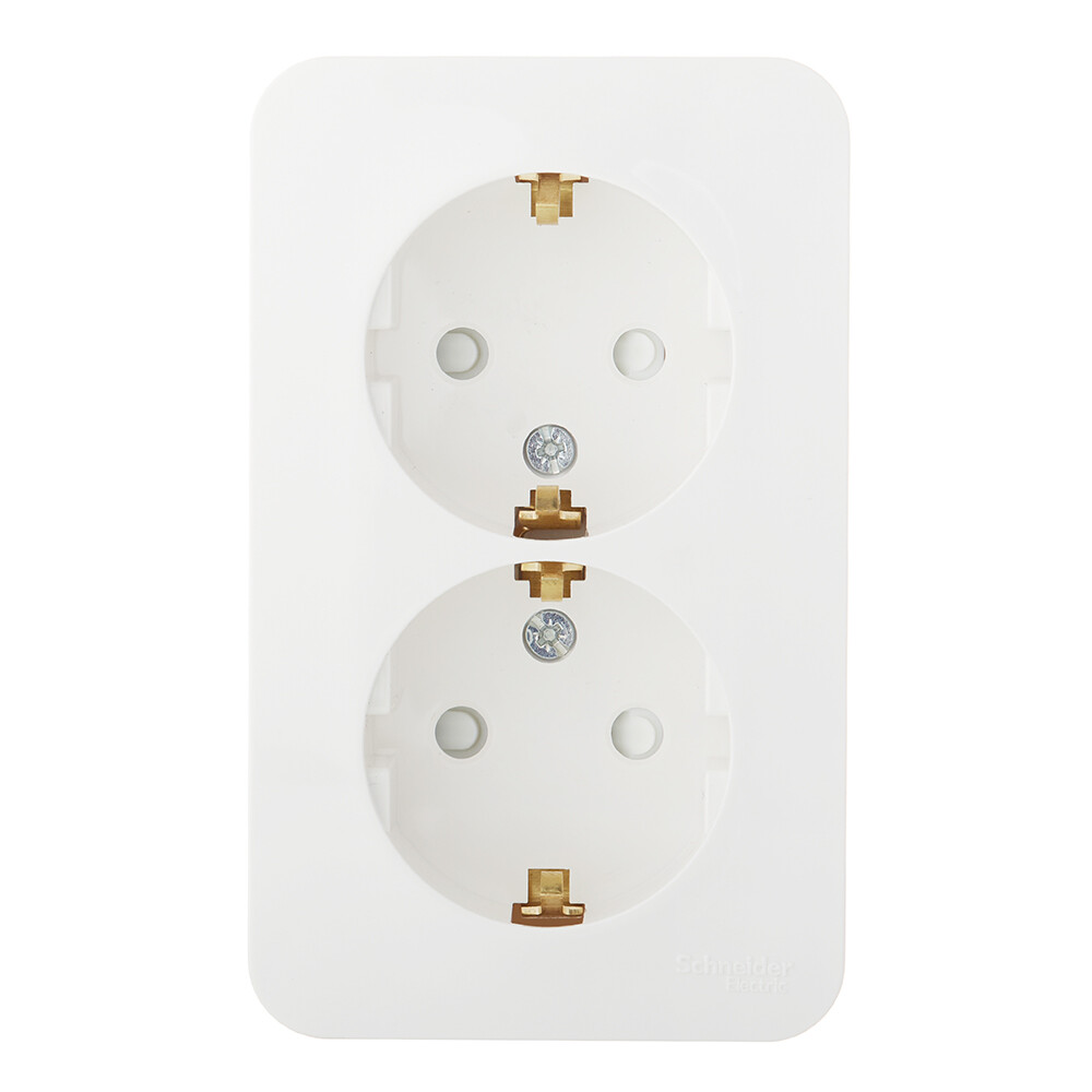 Розетка Systeme Electric Blanca накладная молочная со шторками (BLNRA011212)