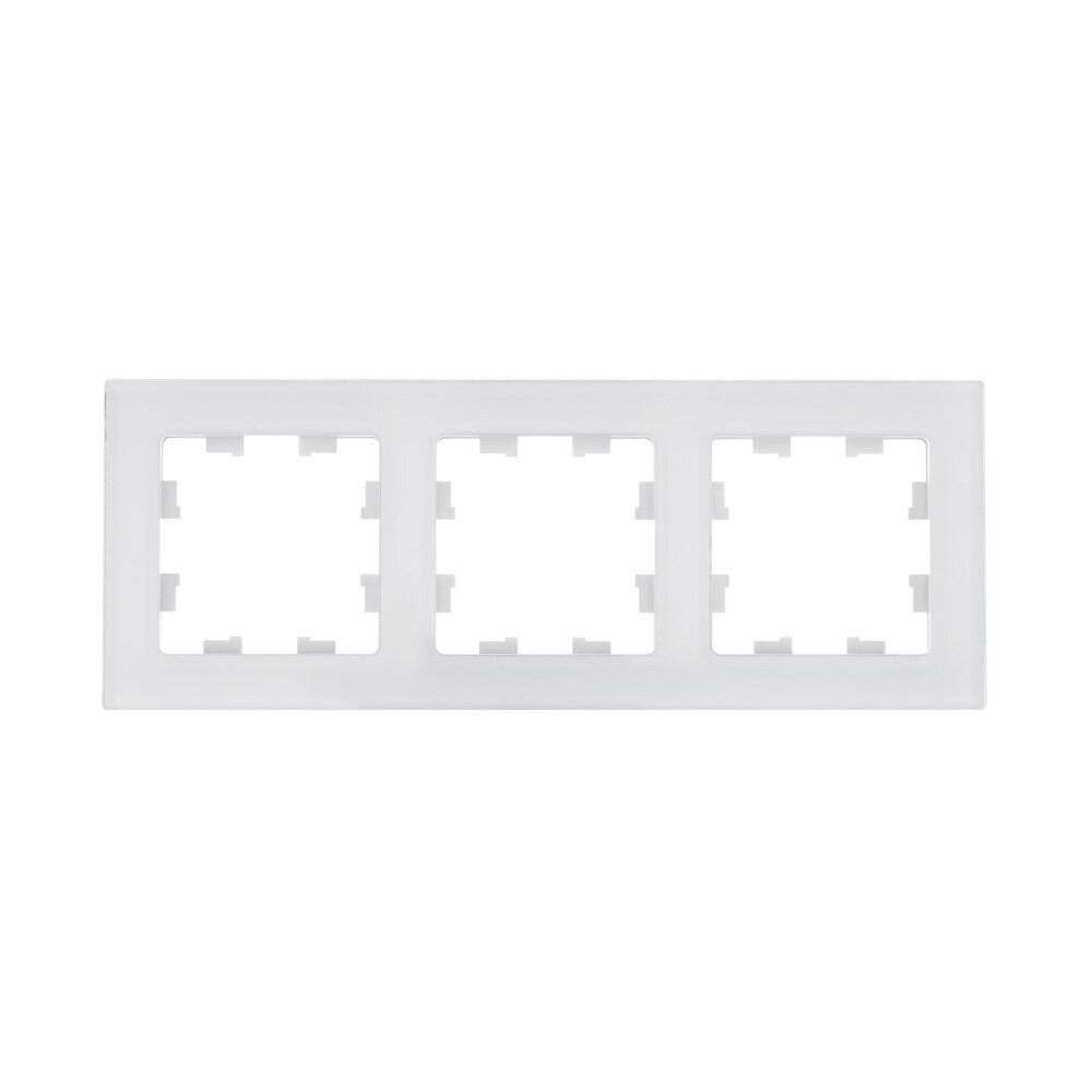 Рамка Systeme Electric AtlasDesign Nature трехместная белая (ATN360103)