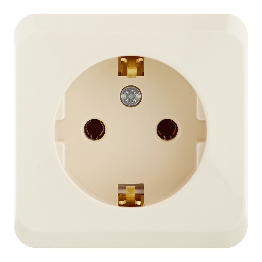 Розетка Systeme Electric Этюд накладная кремовая (PA16-003K)