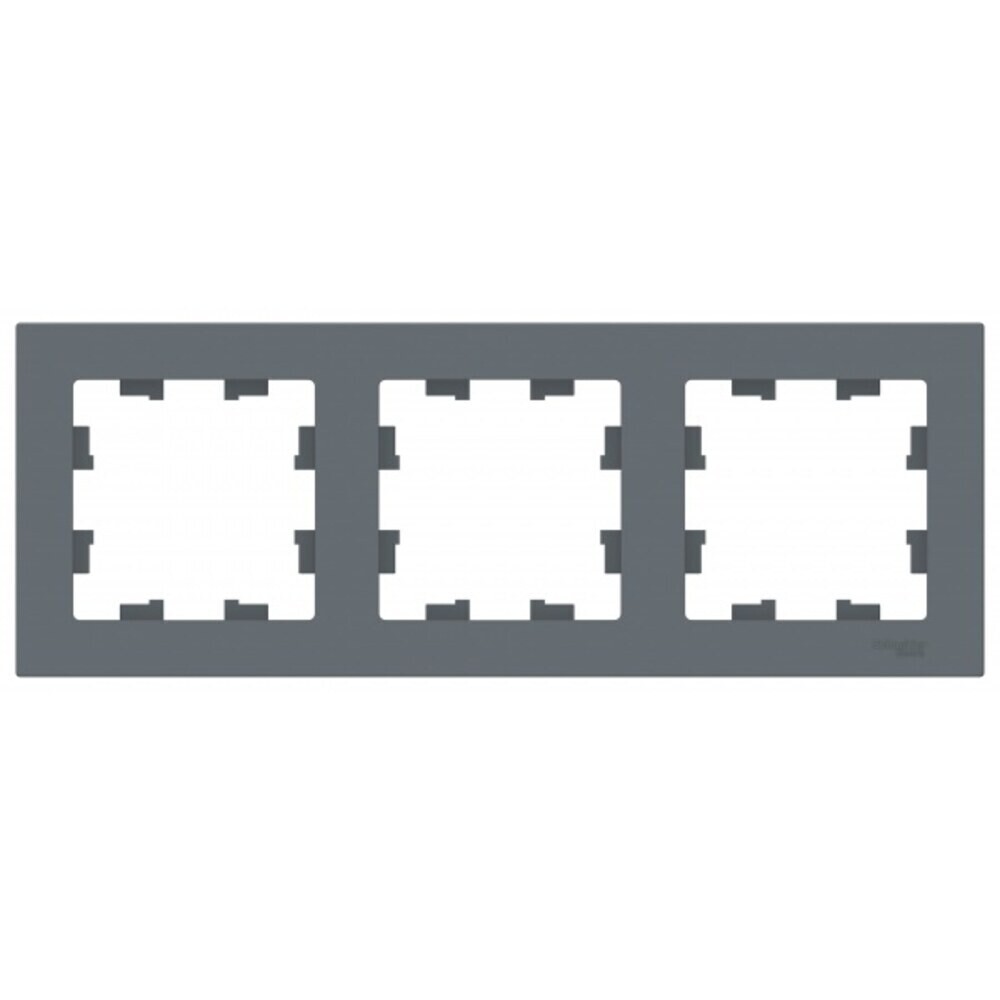 Рамка Systeme Electric AtlasDesign трехместная грифель (ATN000703)