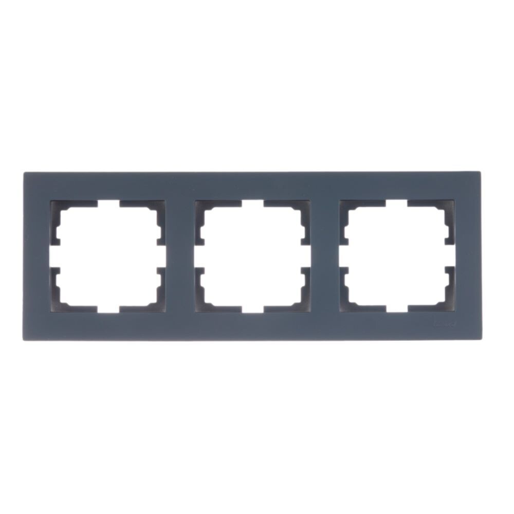 Рамка Lezard Vesna трехместная графит (742-3400-148)