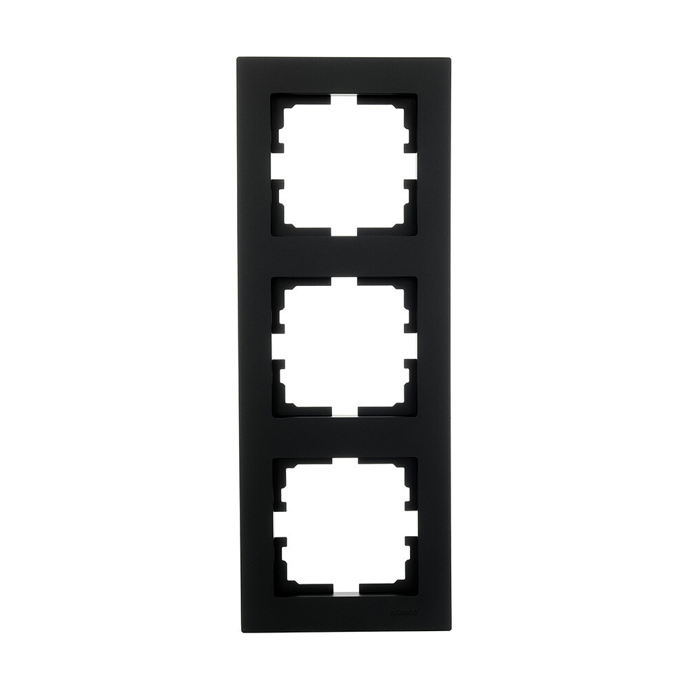 Рамка Lezard Vesna трехместная черный бархат (742-4200-153)