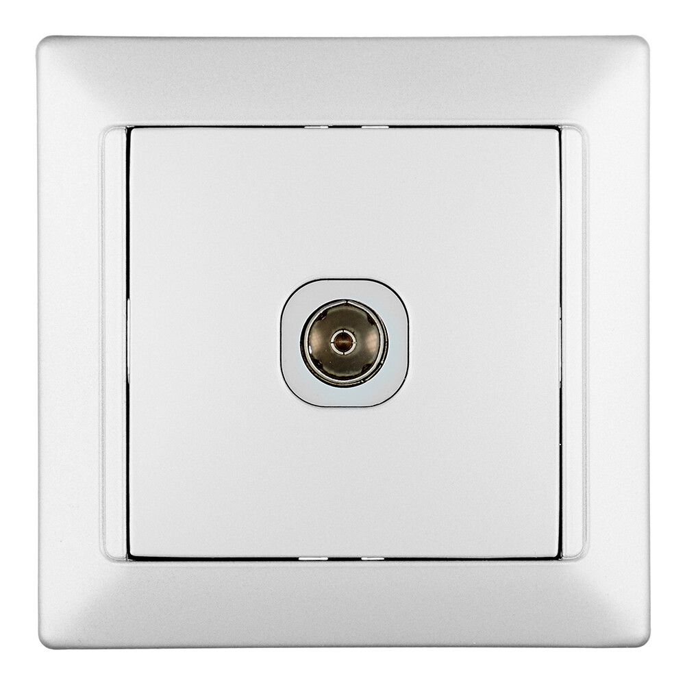 Розетка телевизионная Svet Стиль встраиваемая серебро (EV 0365-4118)