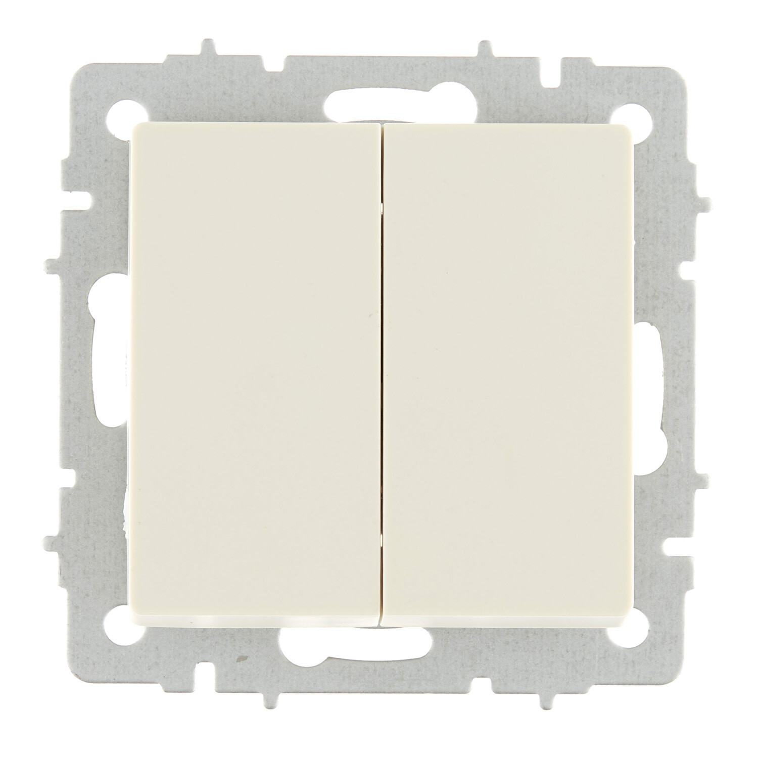 Выключатель IEK Brite ВС10-2-0-БрКр двухклавишный встраиваемый бежевый (BR-V20-0-10-K10)