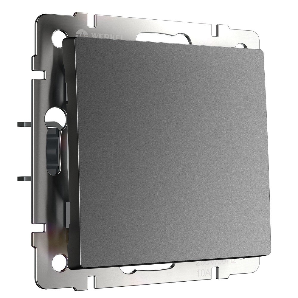 Выключатель Werkel одноклавишный встраиваемый графит матовый (a063095)