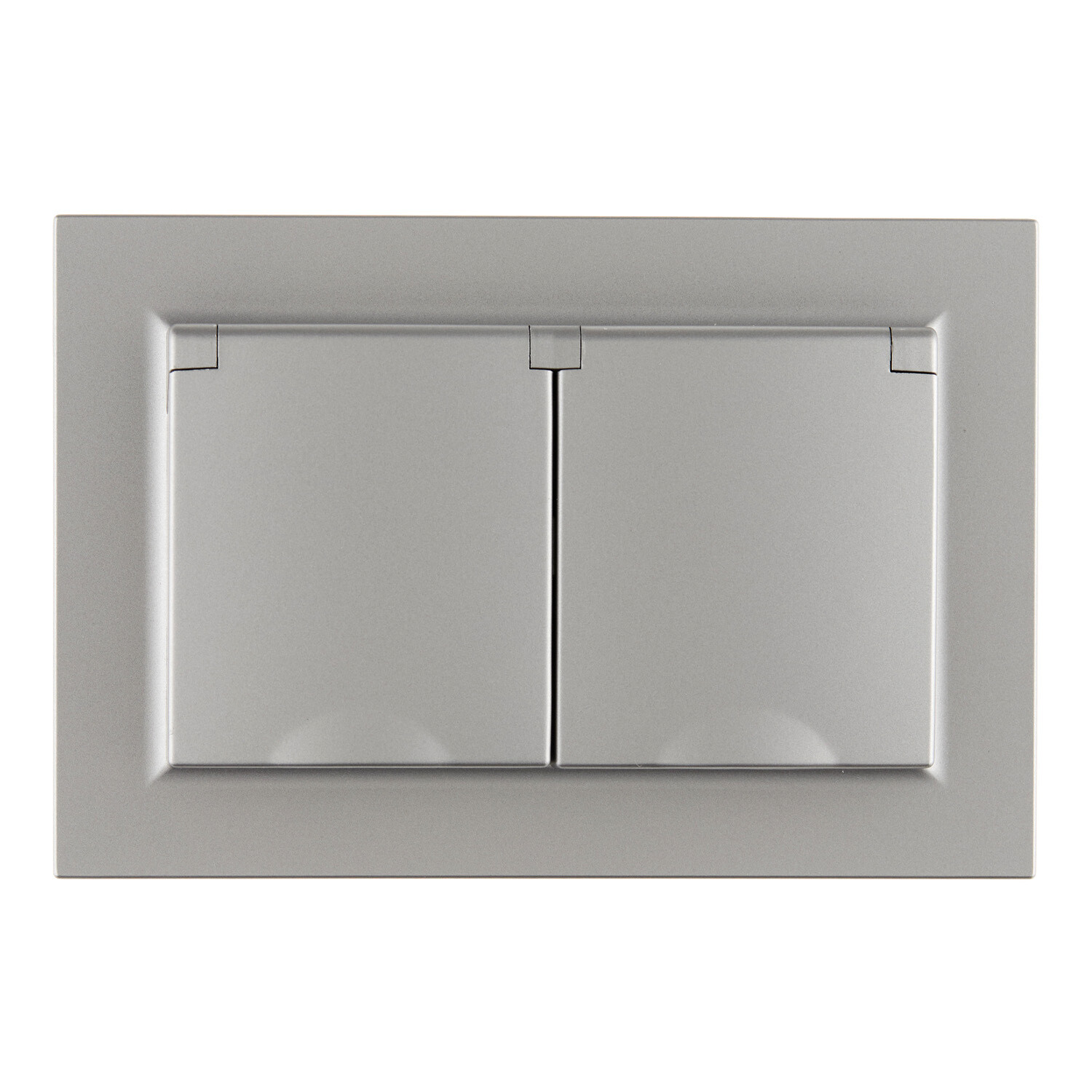 Розетка IEK Brite РСбш12-3-44-БрС встраиваемая сталь с крышкой (BR-R26-16-44-K46-F)