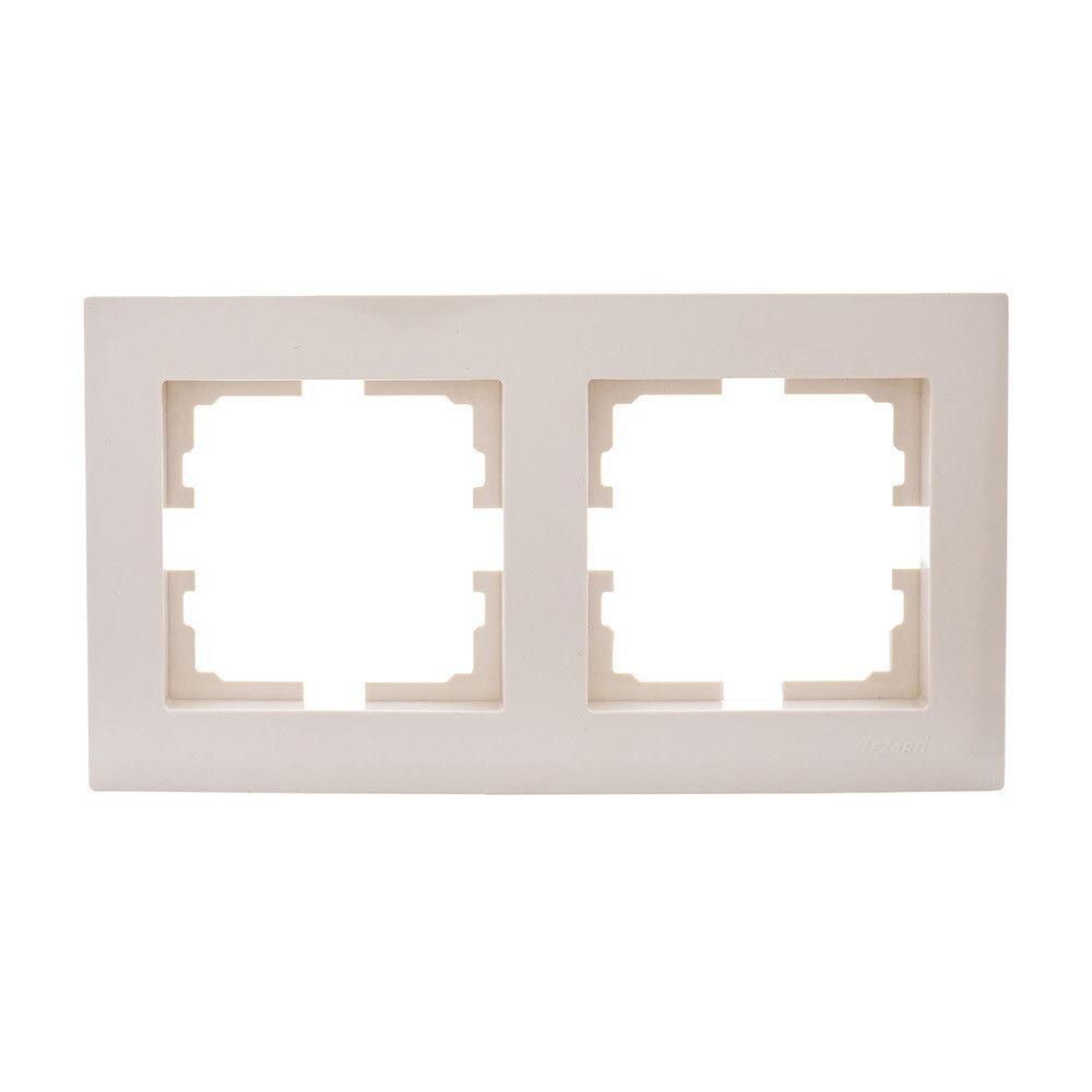 Рамка Lezard Vesna двухместная крем (742-0300-147)