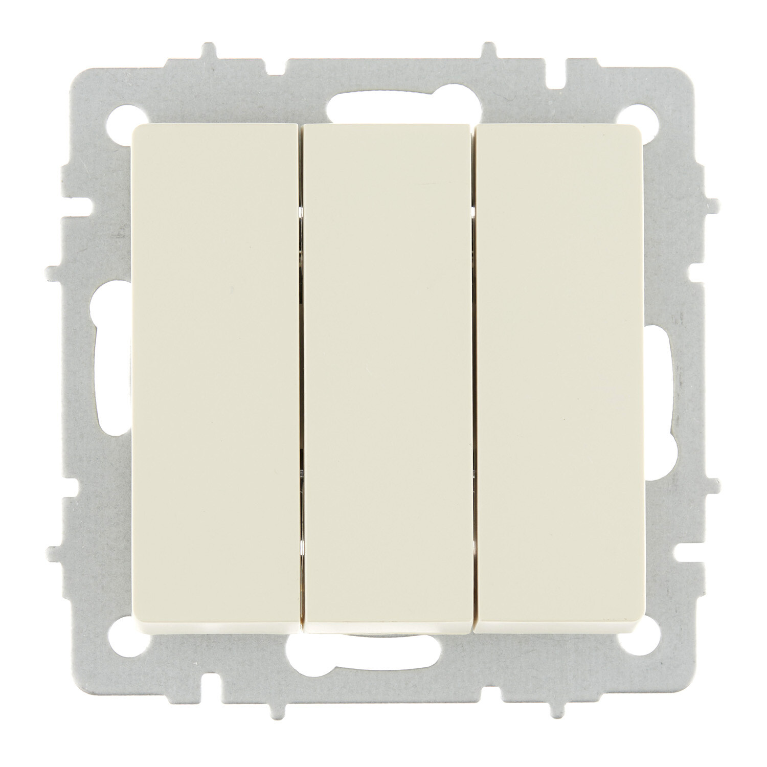 Выключатель IEK Brite ВС10-3-0-БрКр трехклавишный встраиваемый бежевый (BR-V30-0-10-K10)