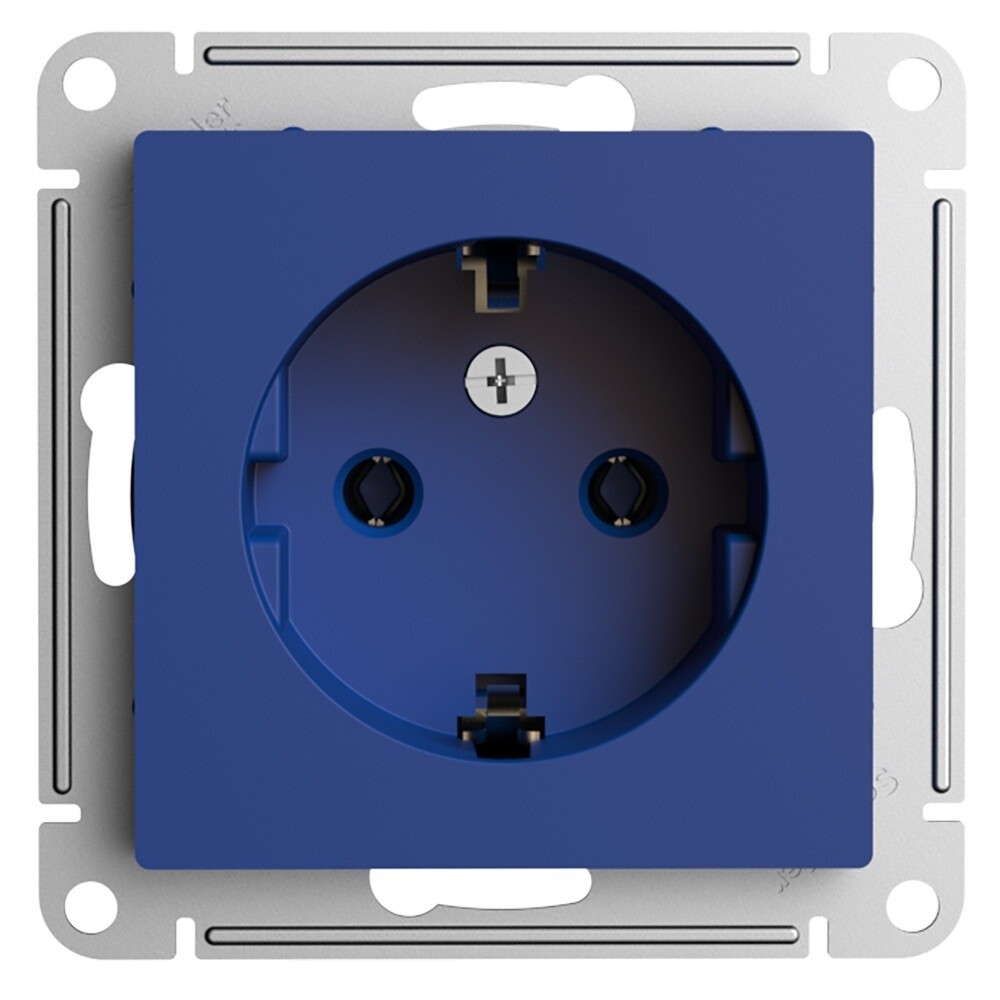 Розетка Systeme Electric AtlasDesign встраиваемая аквамарин (ATN001143)