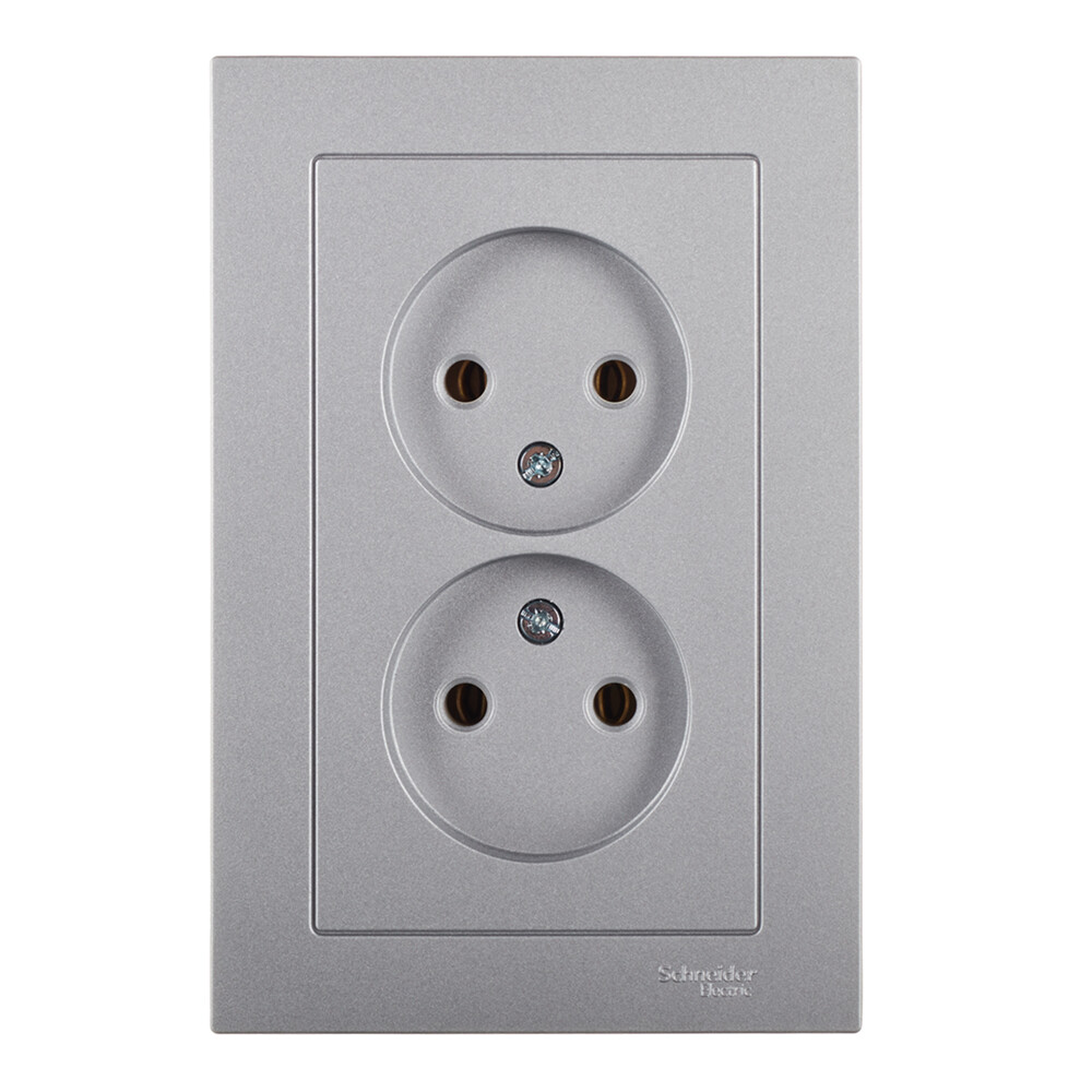 Розетка Systeme Electric AtlasDesign встраиваемая алюминий (ATN000320)