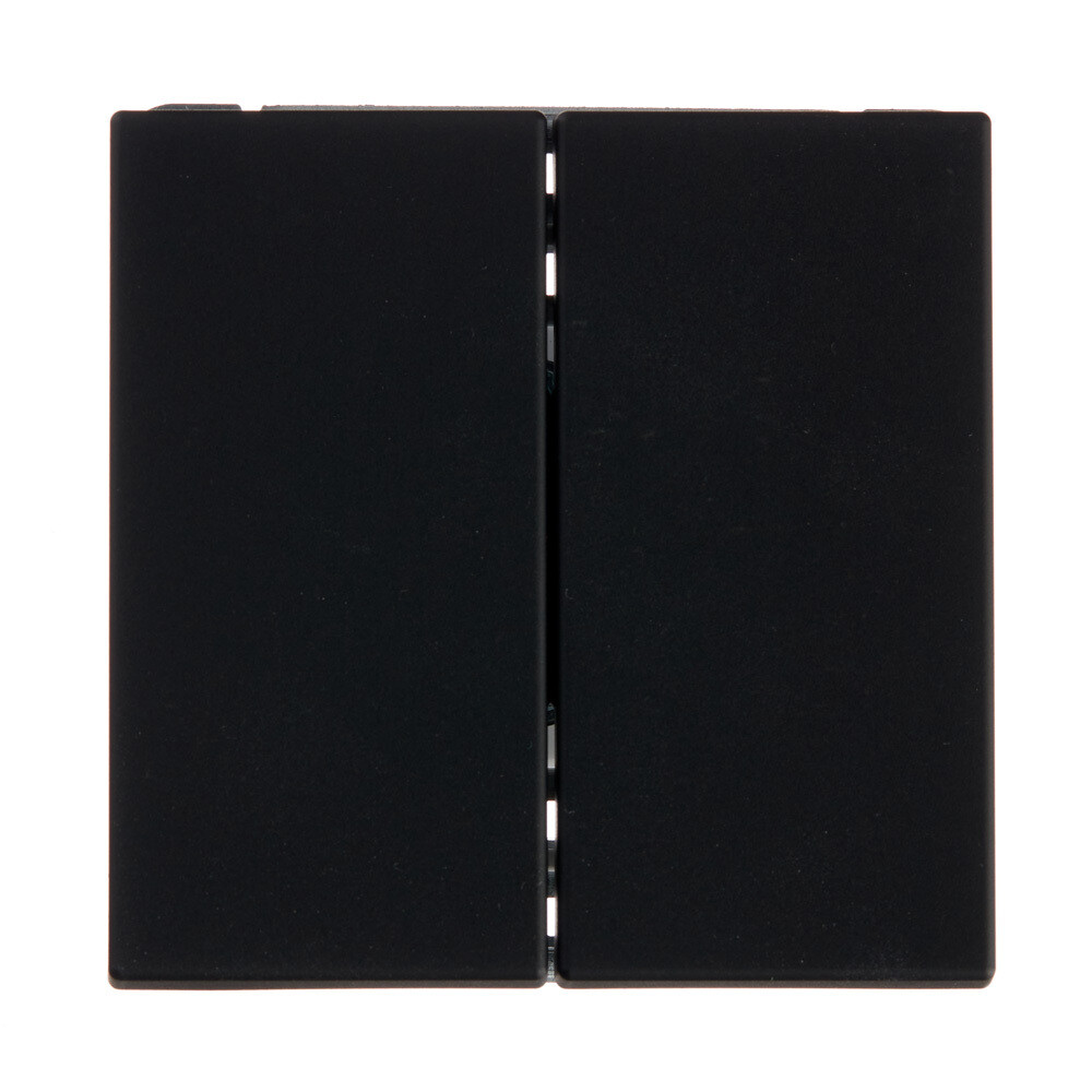 Переключатель Systeme Electric ArtGallery двухклавишный встраиваемый карбон (GAL001065)