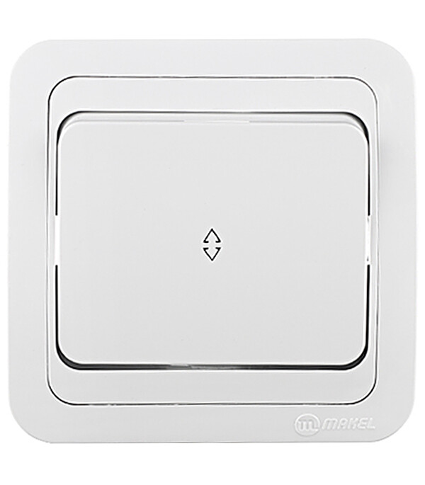 Переключатель Makel Mimoza одноклавишный встраиваемый белый (12005)