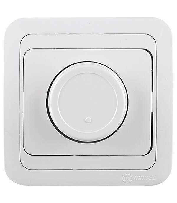 Диммер Makel Mimoza одноклавишный встраиваемый белый (12011)