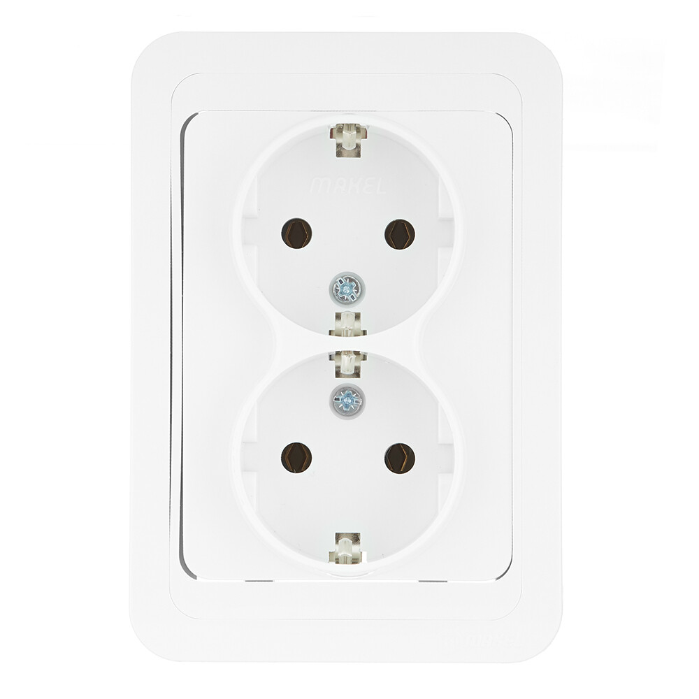 Розетка Makel Mimoza встраиваемая белая (12082)