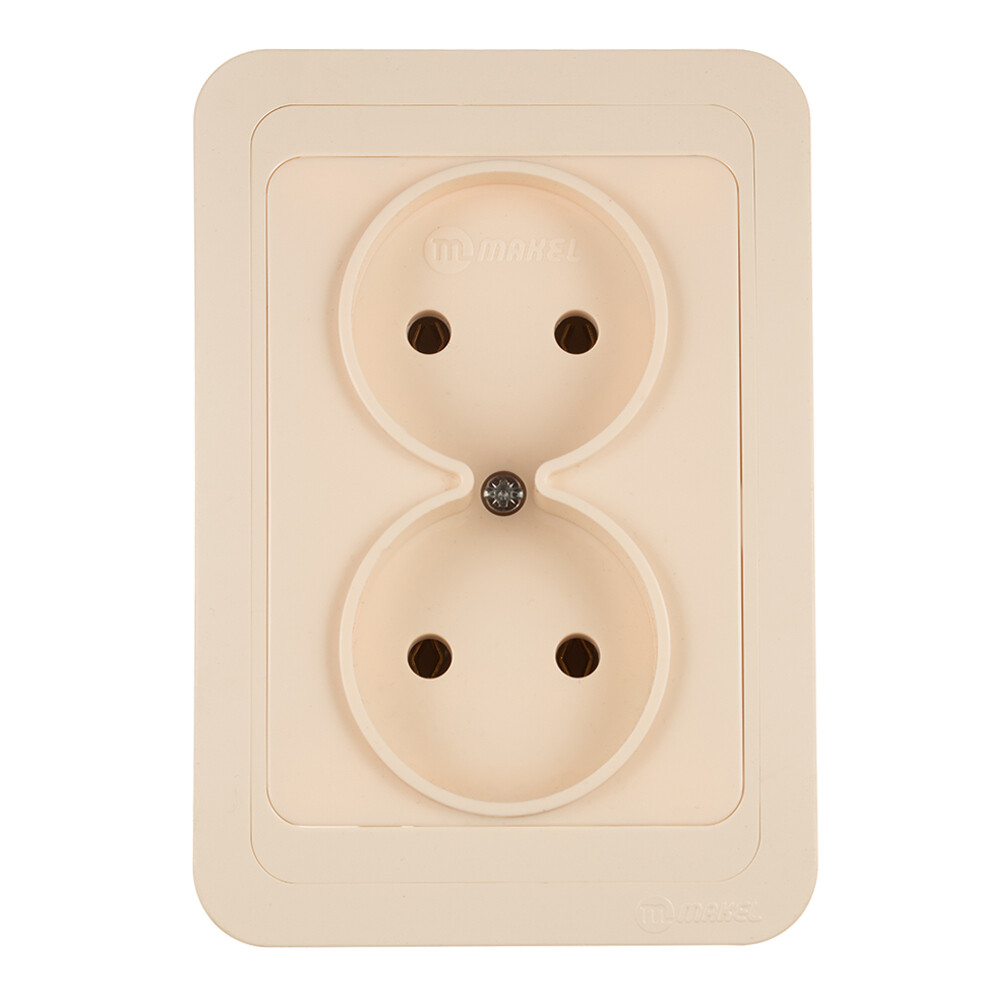 Розетка Makel Mimoza встраиваемая бежевая (25017)