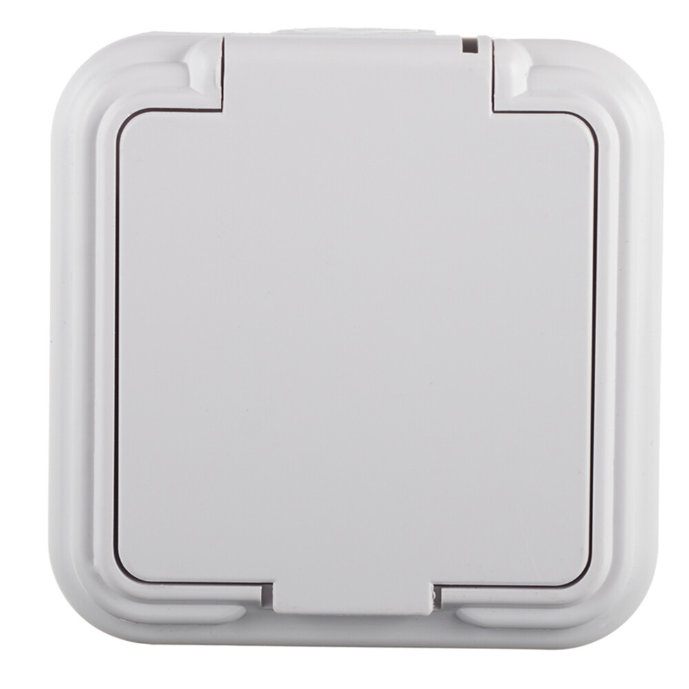 Розетка Svet накладная белая с крышкой (0215-00191)